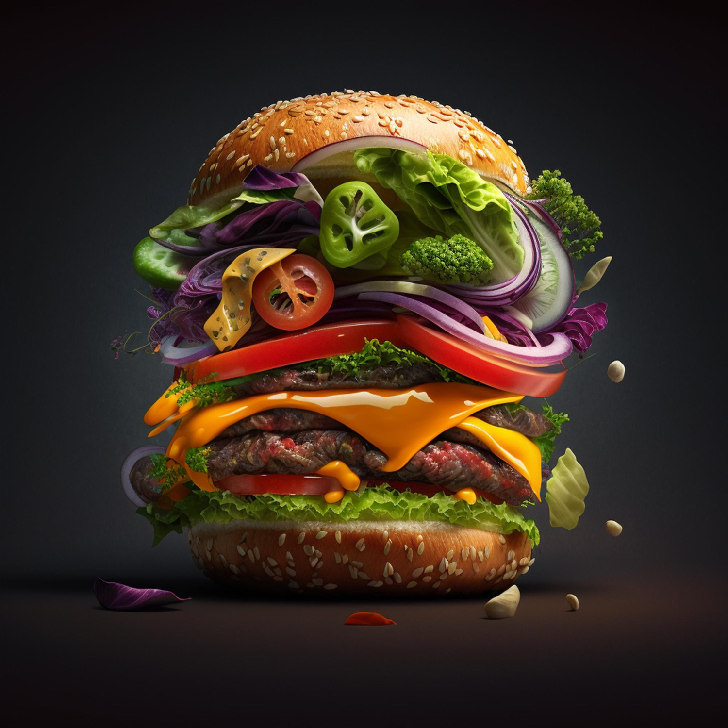 Generated burger