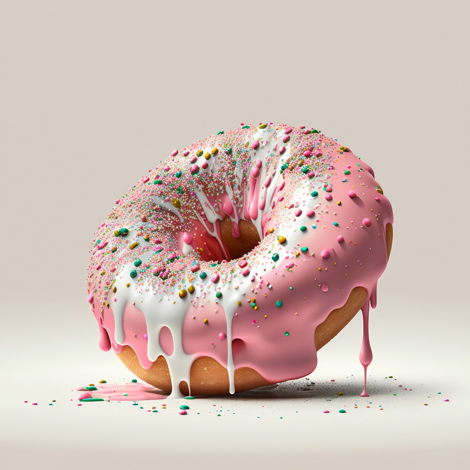 Colorful donut render