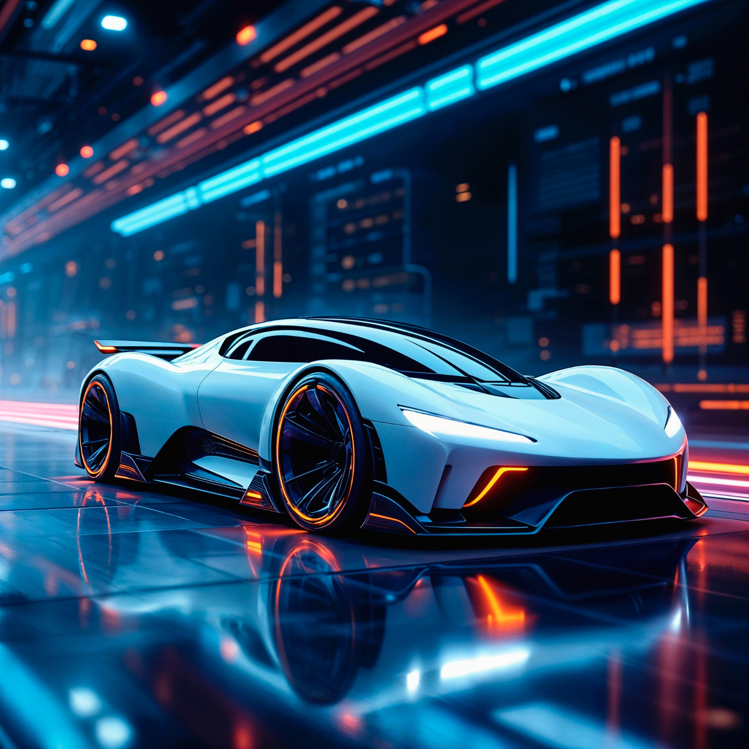 White concept car